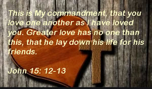 heart and cross John 15:12-13