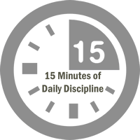 clock: 15 minutes of daily discipline